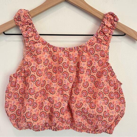 Zara Pattern Cropped Sleeveless Top Size 13-14 - Picture 2 of 5